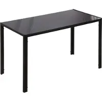 HOMCOM Table de salle à manger/de cuisine pour 4 personnes, table de salle à manger en métal pour la cuisine