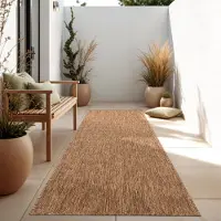 Paco Home In & Outdoor Tapis tissé plat uni moderne résistant aux intempéries pour terrasse cuisine Dimension 80x150 cm