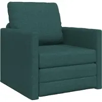 vidaXL Canapé-lit vert foncé 74 x 77 x 81 cm en tissu