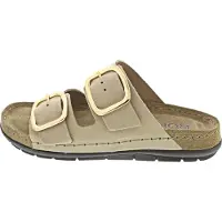 Rohde Mule femme nubuck boucle dorée couleur été Rodigo-D 5879, Taille:39 EU, Couleur:Beige