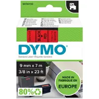 Dymo 40917 (S0720720) - (9 mm) - Noir sur rouge - Ruban