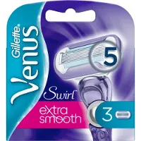 P & G Gilette Venus Swirl avec 5 lames Extra Smooth System 3 pièces