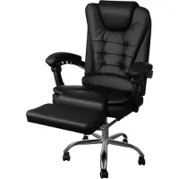 MT MALATEC Chaise de bureau Fauteuil de direction Chaise pivotante Chaise de bureau ergonomique revêtement similicuir 16224, Couleur:Noir/ black