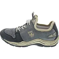 Rieker Chaussure de sport à lacets beige / bleu foncé