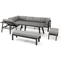 Dcb Garden Ensemble repas de jardin 9 places en aluminium
