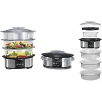 Heinner Cuiseur vapeur Master Collection HSA-1000XMC, 1000 W, 12 litres, Argent/Noir