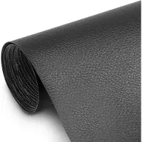 INF Patch de réparation autocollant cuir artificiel 50x138 cm Black
