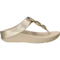 FitFlop Halo Bead Circle Metallic Toe-Post Teenslippers - Goudkleur - Maat 37