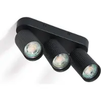 LEDKIA Plafonnier Aluminium Aritz 3 Spots Noir