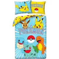 Halantex SP. z.o.o. Komplet Pościeli Pokémon Ver. 14 140 x 200 cm / 70 x 90 cm, 100% Mikrofibra