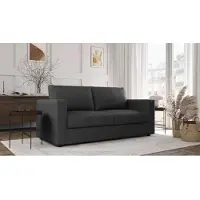 Sonstiges canapé 3 places - Delta - Tissu anthracite - Conversion semi-express - 190 x 92 x 90 cm