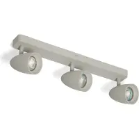 LEDKIA Applique Aluminium Rectangulaire Adrien 3 Spots Gris Pierre