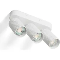 LEDKIA Plafonnier Aluminium Aritz 3 Spots Blanc