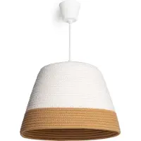 LEDKIA Suspension Fibres Naturelles Begonia Blanc