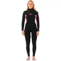Rip Curl Dawn Patrol 3/2 Mm Gb Woman Long Sleeve Chest Zip Neoprene Suit Noir 12 Femme