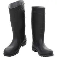 vidaXL Bottes en caoutchouc noir taille 45 PVC
