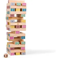 BS Toys Toys Riesiger Zahlenturm aus Holz – 46 Stück.