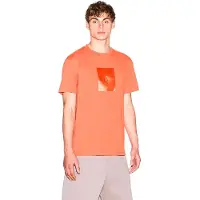 Armani Exchange pour homme. XM002213AF10356U3040 T-shirt ordinaire orange (L), Casuel, Rose, Coton, Manche courte