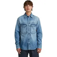 G-Star Dakota Regular Fit Long Sleeve Shirt Bleu XL Homme