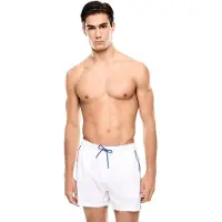 EA7 pour homme. 7M001688_AF21073 Maillot de bain short blanc (3XL), Casuel, Sport, Beachwear, Polyester, Élasthanne