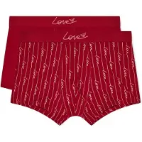Emporio Armani pour homme. EM001014_AF19049 Set 2 Boxers Coupe rouge (L), Homewear, Coton, Bordeaux