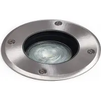 LEDKIA Spot Extérieur Rond Inox Encastrable Au Sol Pour Gu10 Argenté