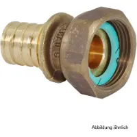 Rehau Raccord Rautitan RX avec écrou-raccord (à tête plate), 16 mm x G 3/4'', laiton