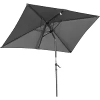 Angel Living Tuniparasol - 210 x 140 cm, avec manivelle - Inclinable - UV 50+ - Rectangulaire