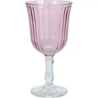 Merkloos Verres à vin rose strié 240ml boîte de 6