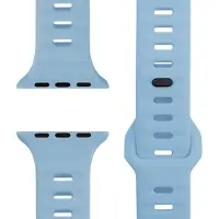 Nalia Bracelet de sport en silicone souple pour Apple Watch SE/10/9/8/7/6/5/4/3/2/1, compatible avec les modèles 38/40/41/42 mm - Couleur : bleu océan