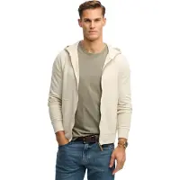 Superdry Classic Essential Full Zip Sweatshirt Beige 3XL Homme