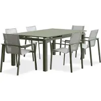 DCB Groupe Ensemble repas de jardin 6 places en aluminium