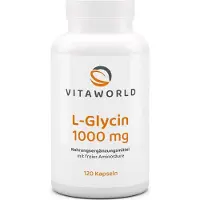Vitaworld L-Glycine 1000 mg | 120 gélules | hautement dosé avec 1000 mg de glycine par gélule | végétalien