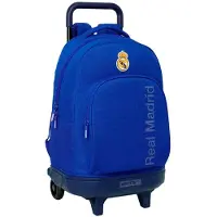 Safta Real Madrid 33l 33x45x22 Cm Wheeled Backpack Bleu Enfants