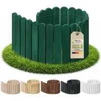 Pemicont Floranica Palissade de jardin bois sans piquets 100 x 30 cm, Vert – pin en rouleau, à enterrer ou en habillage