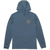 Salty Crew Global Hood Sunshirt Long Sleeve Rash Guard Bleu 2XL Homme