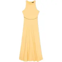 Armani Exchange pour femme. XW001971AF21553U2149 Robe longue jaune (XS), Casuel, Fête, Polyester, Sans manches / bretelles