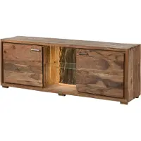 WOLF-Möbel MASSIVMOEBEL24 | BARK meuble TV #111 175x40x63 bois d'acacia laqué (bois naturel)