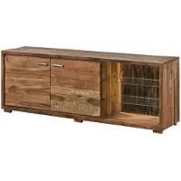 WOLF-Möbel MASSIVMOEBEL24 | BARK meuble TV #112 175x40x63 bois d'acacia laqué (bois naturel)