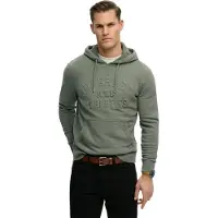 Superdry pour homme. M2014484A Sweat à capuche Athletic Emboss vert olive (3XL), Casuel, Coton
