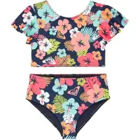 Roxy Morning Flower Crop Bikini Bleu 3 Years Fille