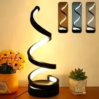 Zree Lampe de chevet LED en spirale avec 3 températures de couleur Lampe de table incurvée