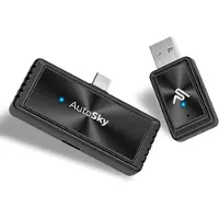 AutoSky Mirror-Link AIR PRO – Adaptateur de duplication d'écran sans fil pour CarPlay filaire – Smartphone USB-C requis – DisplayPort (DP-Alt)