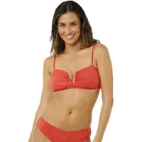 Rip Curl Oasis Multi Fit Bandeau Bikini Top Rouge 2XS Femme
