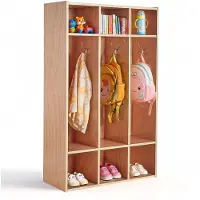 Vevor Vestiaire 3 Enfants Ouvert