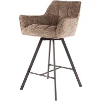 Furnlux Classic Tabouret de bar FURNLUX Raster marron clair et noir 56 cm / Couleur principale : marron / Dimensions : 56 x 95 x 52 cm