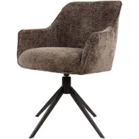 Furnlux Classic Chaise de salle à manger FURNLUX Pull Gris Marron Et Noir 61 cm / Couleur principale : marron / Dimensions : 61 x 83 x 62 cm