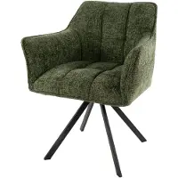Furnlux Classic Chaise de salle à manger FURNLUX Raster verte et noire 63 cm / Couleur principale : verte / Dimensions : 63 x 81 x 60 cm