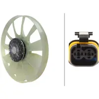 Hella Ventilateur de refroidissement moteur 24 V 2 pôles IAM-Expertise adapté entre autres au MAN TGS