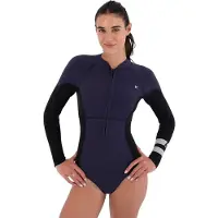 Hurley Air Texture 2/2 Mm Woman Long Sleeve Front Zip Shorty Bleu 6 Femme